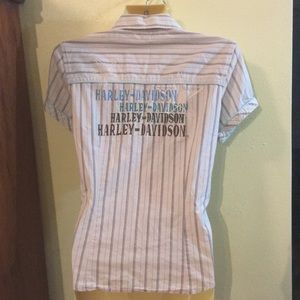 Harley Davidson button up blouse